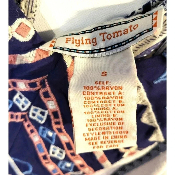 Flying Tomato Embroidered Print Tunic Dress - Picture 8 of 8